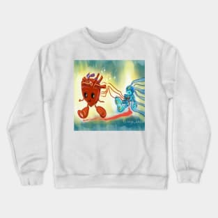 heart and machine runaway art Crewneck Sweatshirt